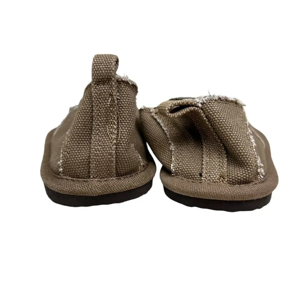 Op Ocean Pacific Boys Loafers Canvas After Beach Moc Toe Slip On Tan Size 2